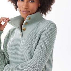 Alice Walk Cotton Weekender Sweater Sage Green Med EUC